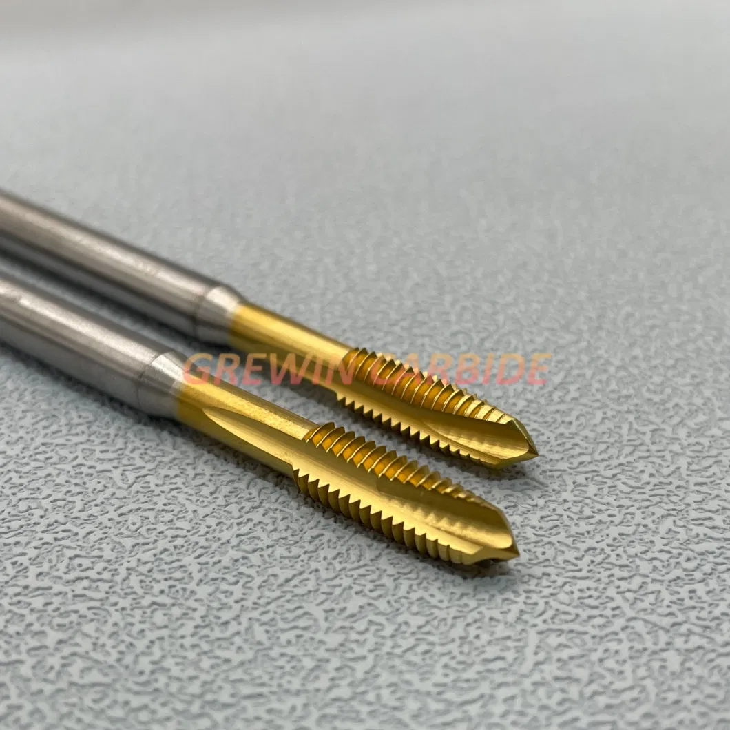 Grewin-Spiral/Straight Flute Hsse M6X1 Tin Screw Taps Threading Taps DIN 371 Stainless Steel Machine Tap with Wholesale Price