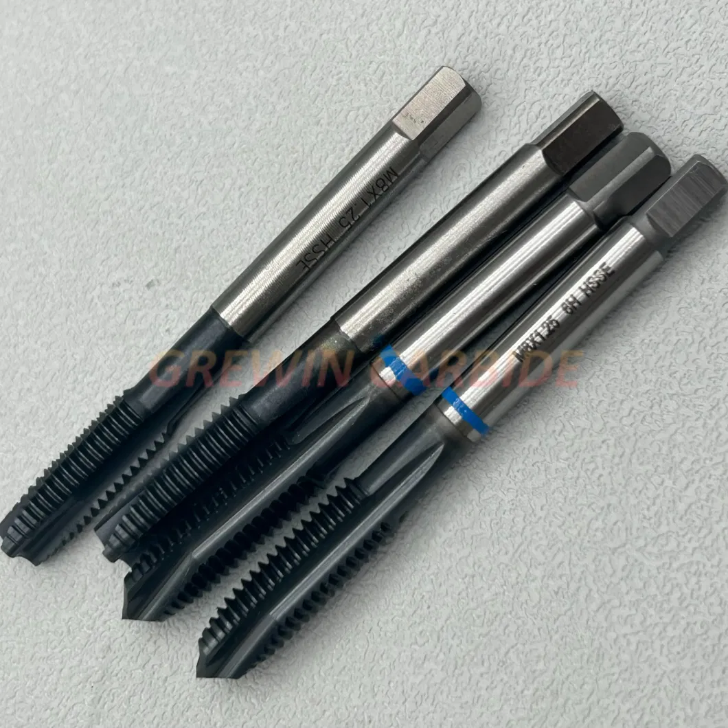 Grewin Carbide-DIN JIS ISO HSS M35 Machine Tap Hsse Cobalt Straight Flute HSS Co5% Tap M6 M8 M10 M12 for Threading
