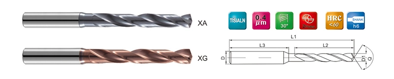 Internal Drilling Tool Coolant Drill Bits 4 Flutes Solid Spiral Carbide Drills