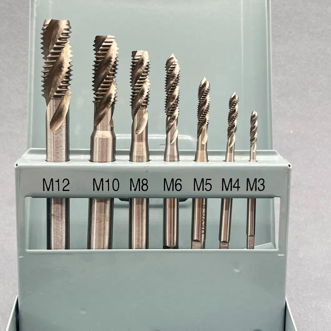 Grewin-High Quality 7PCS Taps Set CNC Machine Tools Thread Spiral Taps Set M3-M12