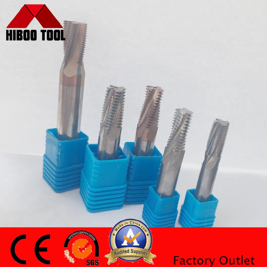 Hiboo Factory Outlet Spiral Tooth Solid Carbide Roughing End Mill