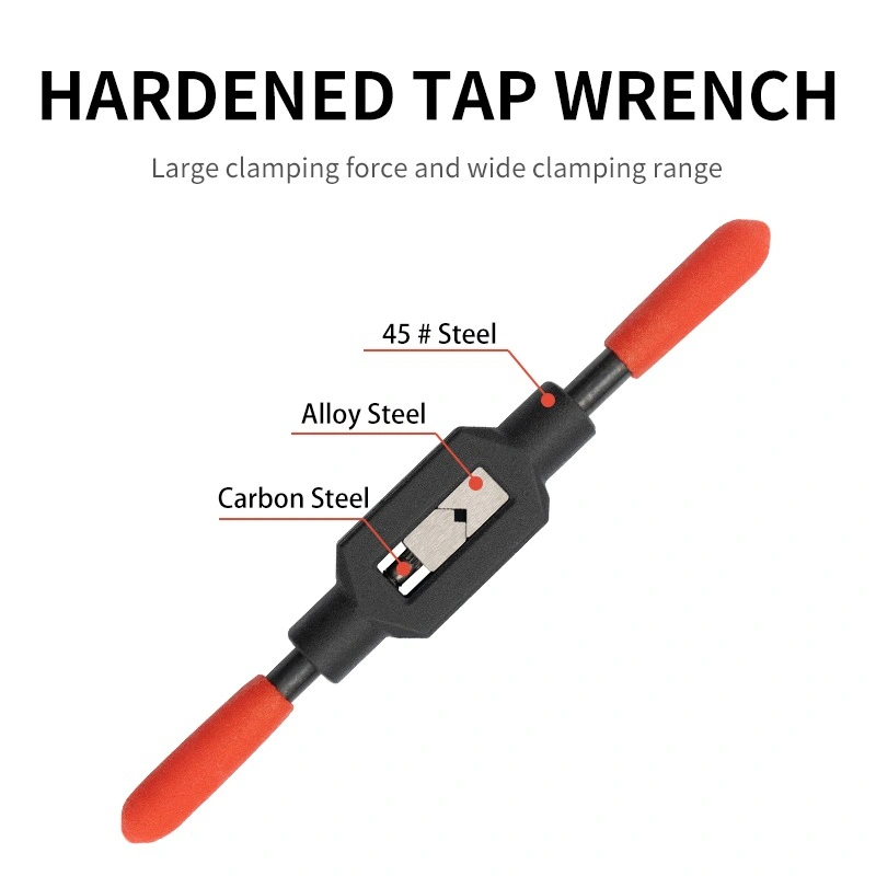 Adjustable Tap Wrench Handle Tap Handle Tool Ratcheting Tap Handle for Tap Reamer Tapping Hand Tool