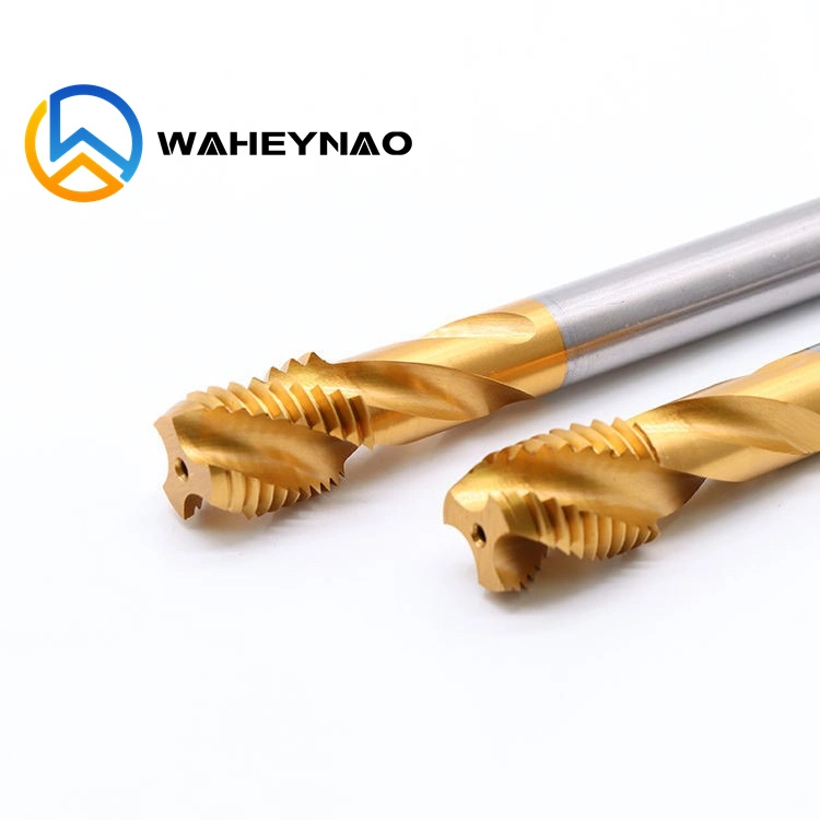 Waheynao Machine Tap DIN371 DIN 376 HSS Ticn Coated with Blue Ring Form B Spiral Pointed Machine Taps Thread Cutting Tool