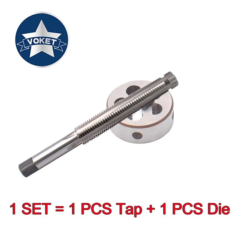 HSS Tap and Die Set Right Hand Trapezoidal Tap Round Die Tr 8 10 12 14 16 X1.5 X2 X3 X4 Screw Thread Taps Threading Dies