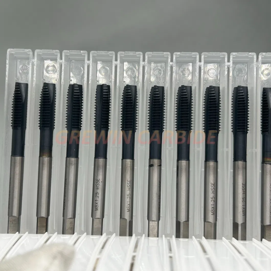 Grewin Carbide-DIN JIS ISO HSS M35 Machine Tap Hsse Cobalt Straight Flute HSS Co5% Tap M6 M8 M10 M12 for Threading