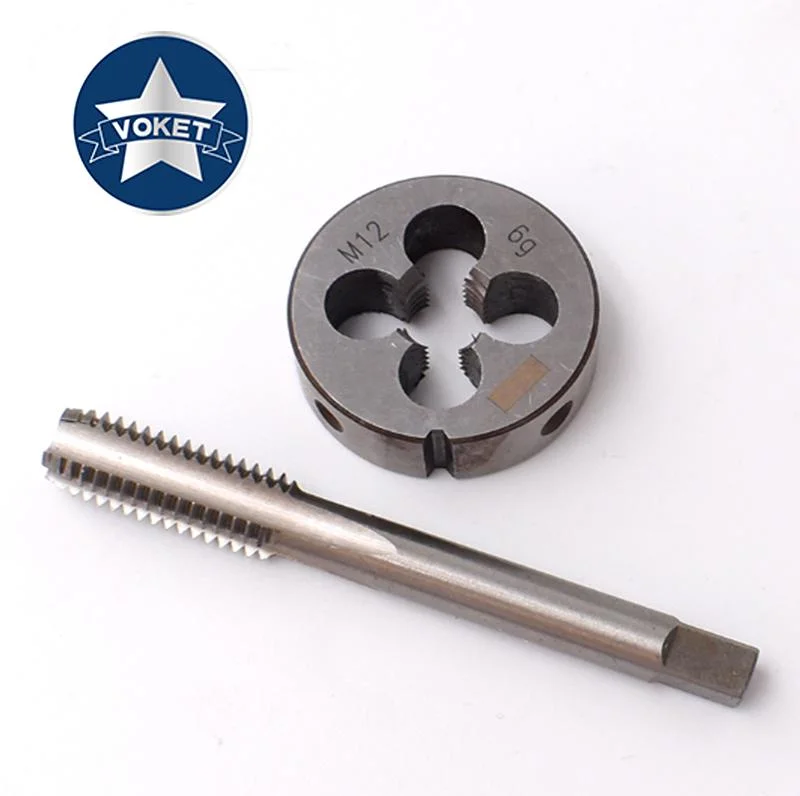 1set HSS Metric Hand Tap Round Die M14X2 Fine Thread Tap Threading Round Die M14X0.5 M14X0.75 M14X1 M14X1.5 M14X1.75