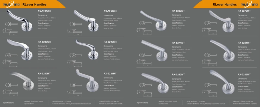 Hot Sell Zinc Die-Casting Polishing Round Rosette Door Lever Handle