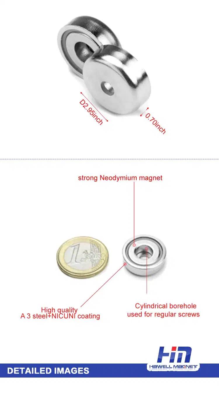 NdFeB Neodymium Pot Magnet with Countersunk Hole/Pot Magnet Countersunk