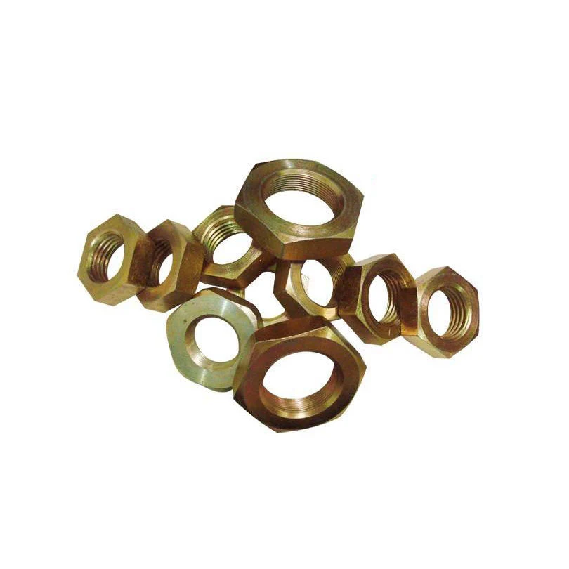 China All Sizes Carbon Steel Yellow Zinc Plated Galvanized Hexagon Head Hex Thin Nut