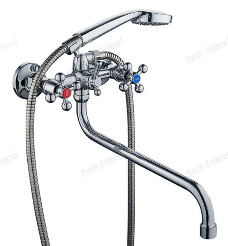 Zinc Long 18-30cm Bottom Spout Russia Tadzhikistan Hotel Project Used Bath Shower Mixer Faucet