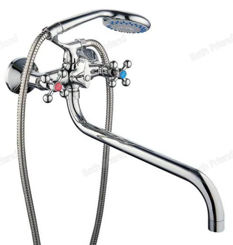 Zinc Long 18-30cm Bottom Spout Russia Tadzhikistan Hotel Project Used Bath Shower Mixer Faucet