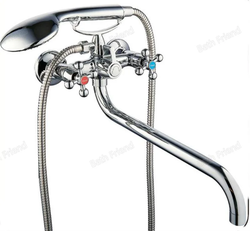 Zinc Long 18-30cm Bottom Spout Russia Tadzhikistan Hotel Project Used Bath Shower Mixer Faucet