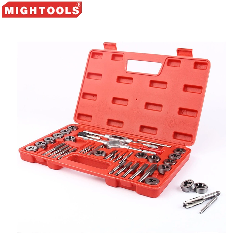 40-Piece Premium Tap and Die Set, Metric Screw Threads M3, M4, M5, M6, M7, M8, M10, M12, Both Coarse and Fine Types