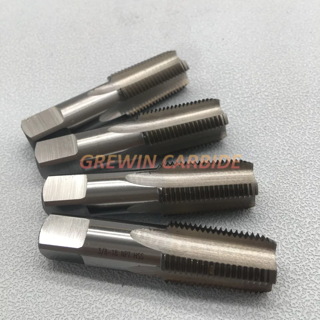 Grewin-Machine HSS Thread Tap Cutting Tools HSS Spiral Spindle Taps Straight Groove Taps