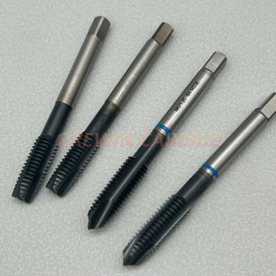 Grewin Carbide-DIN JIS ISO HSS M35 Machine Tap Hsse Cobalt Straight Flute HSS Co5% Tap M6 M8 M10 M12 for Threading