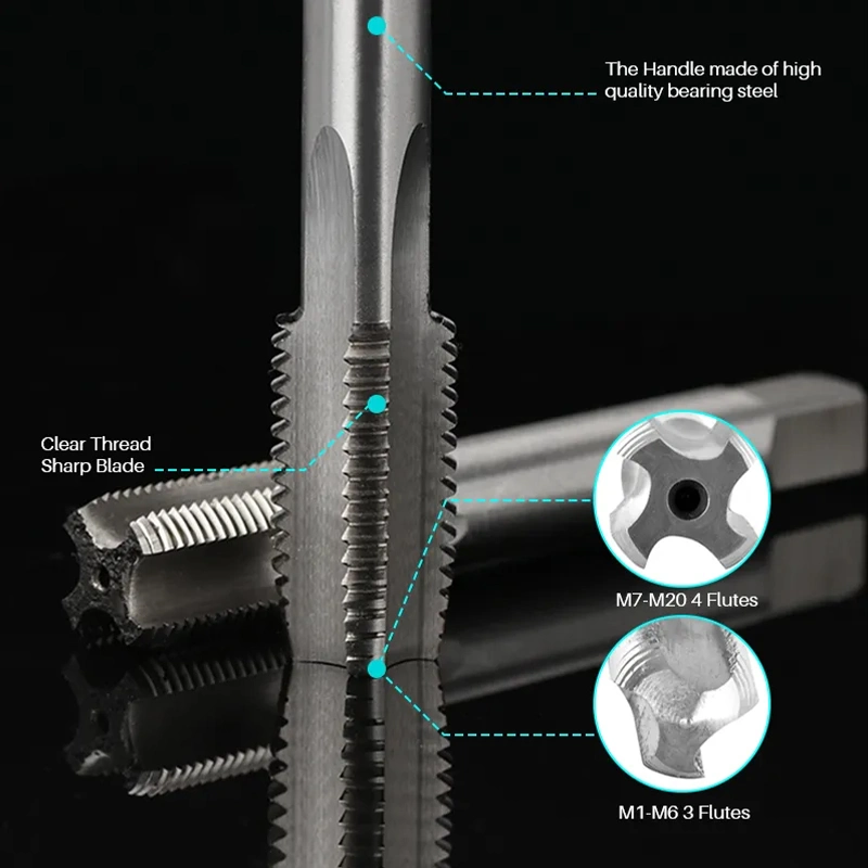 Straight Flute HSS M2 M35 Screw Taps Threading Taps Stainless Steel Metal Machine Tap