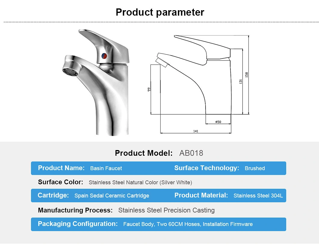 CNC Machine Part 304 Stainless Steel Bathroom Water Tap