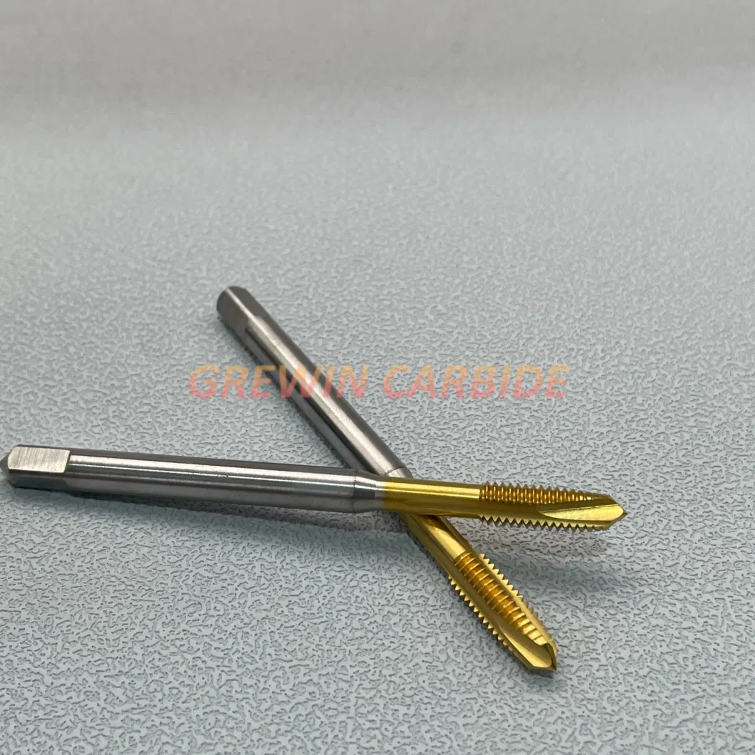 Grewin-Spiral/Straight Flute Hsse M6X1 Tin Screw Taps Threading Taps DIN 371 Stainless Steel Machine Tap with Wholesale Price