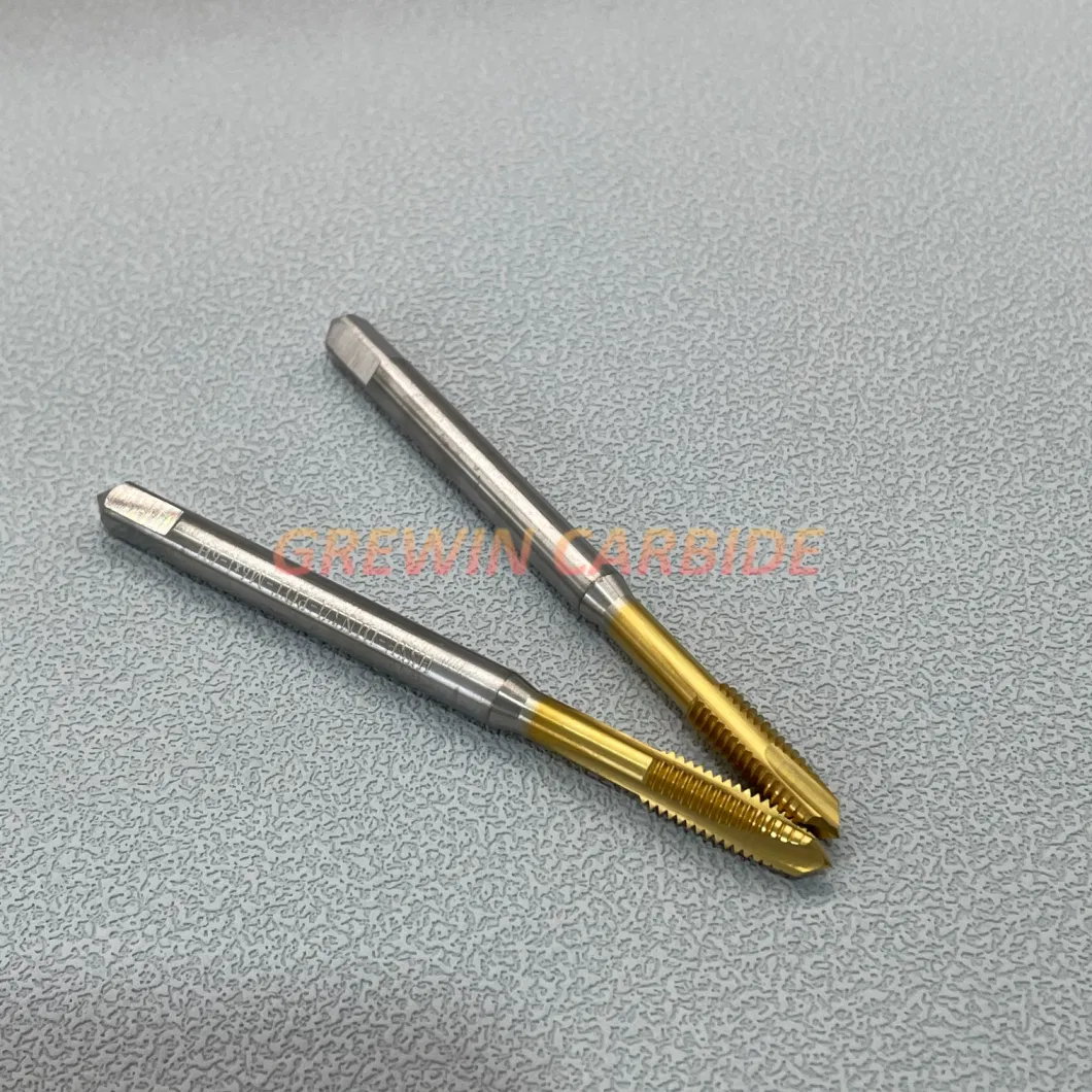 Grewin-Spiral/Straight Flute Hsse M6X1 Tin Screw Taps Threading Taps DIN 371 Stainless Steel Machine Tap with Wholesale Price