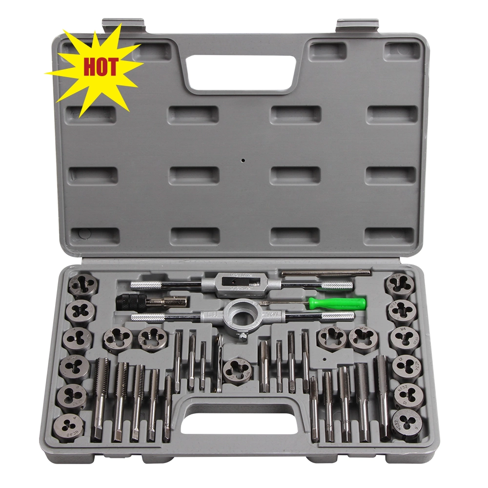 Metric Size M3, M4, M5, M6, M7, M8, M10, M12, Both Coarse and Fine Teeth Essential Threading Tool Kit 40PCS Premium Tap and Die Set