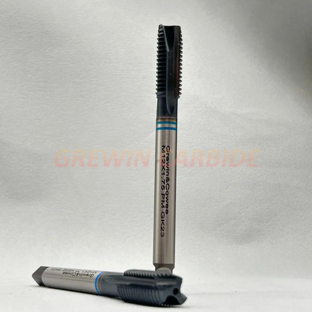 Grewin-High Performance HSS-E Pm Straight Tip Taps Threading Tools Machine Tap HSS Cobalt Hsse Spiral Taps