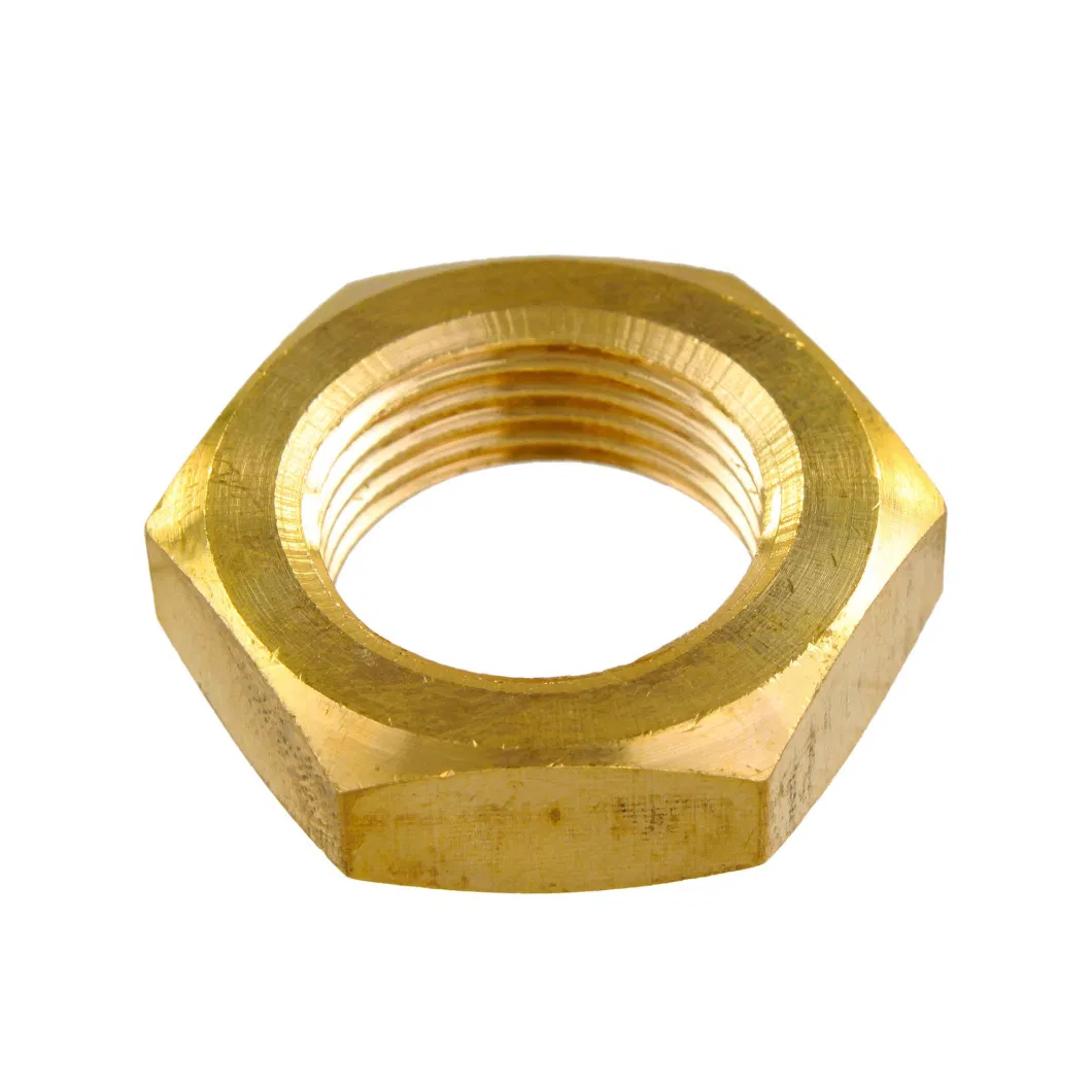 China All Sizes Carbon Steel Yellow Zinc Plated Galvanized Hexagon Head Hex Thin Nut