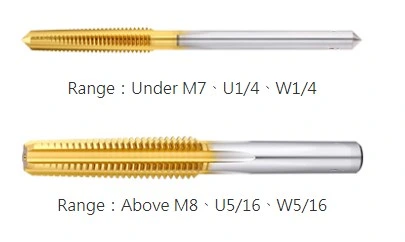 HSS Snt Short H Type Nib Nut Tap Connect with Bent Shank for Fasteners and Processing Industries.