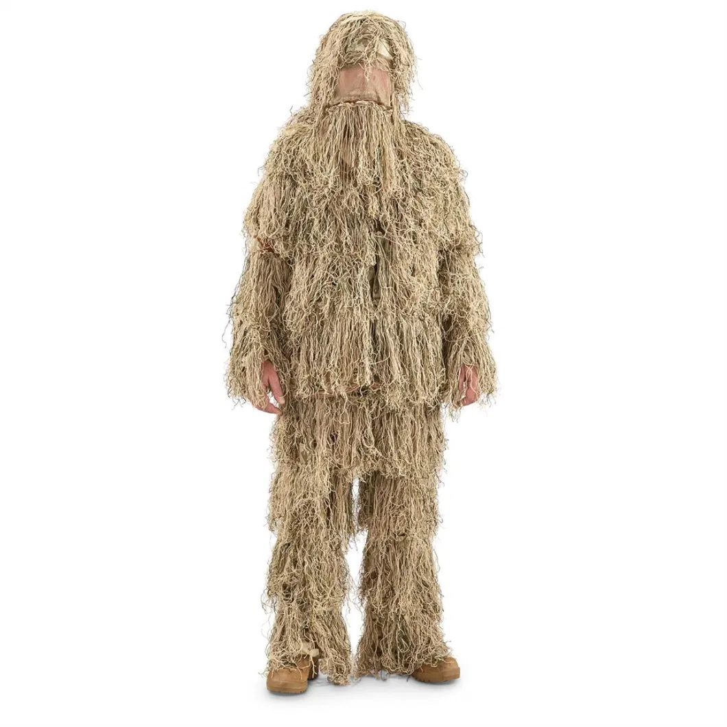 5PC Desert Ghillie Suits Yowie Sniper Gear Camouflage Hunting Suit