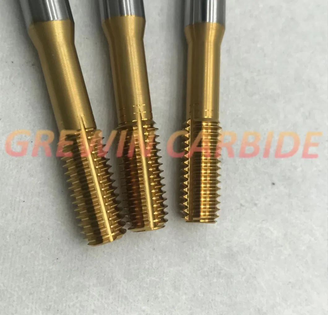 Grewin High Quality Hsse Taps Machine Roll Taps Extrusion Taps DIN371 M8*1.25 6h Tin Coating