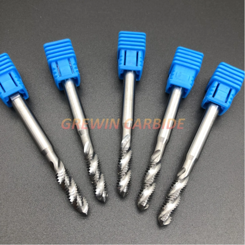 Grewin-Direct Sale Good Price Tungsten Carbide Tap Spiral Flute Groove Screw Taps