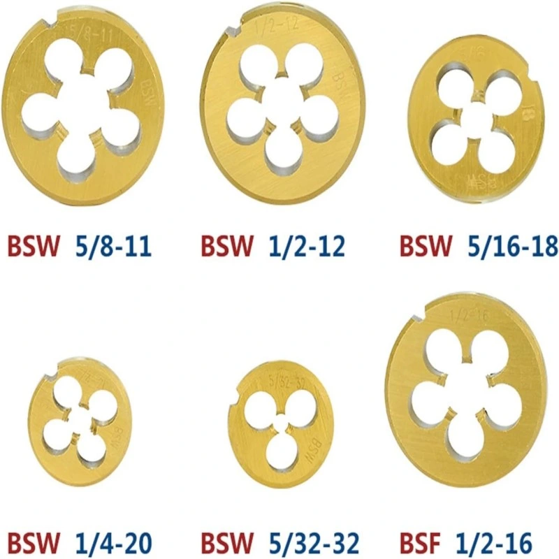 DIN223 Bsw Bsf Right Hand Screw Thread Die Tin Coating