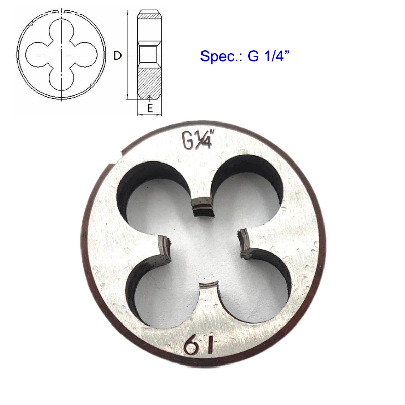 DIN223 Bsp/BSPT G/Gpt HSS High Speed Tool Steel Round Threading Die