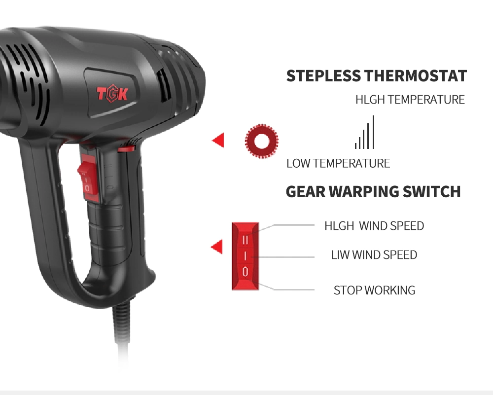 Electric Portable Heat Gun Is Suitable to Help Clean up Threading Hg5520