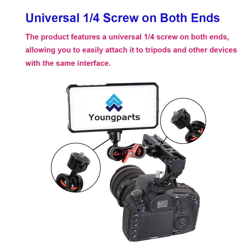 Universal 1/4 Screw Adjustable Arm Bracket Mount Camera Stabilizer Arm Articulating Aluminum Alloy Camera Magic Arm