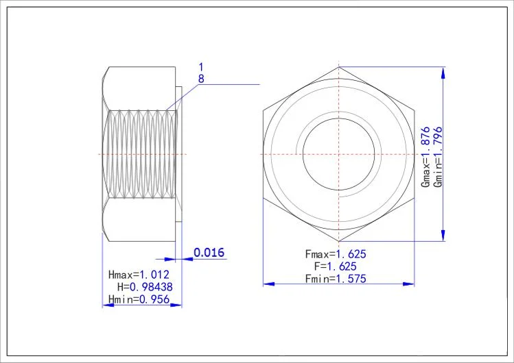 ASME/ANSI B18.2.2 Heavy Hex Nuts ASTM A194 8 8M Nuts 1/4&quot;-4&quot;