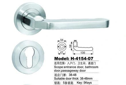 Contemporary Slim Round Design Easy Open Good Quality Lever Laxury Golden Door Handles