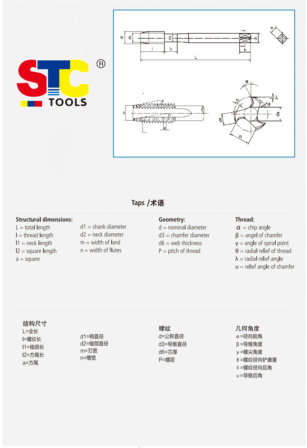 High Speed Steel HSS Machine Taps