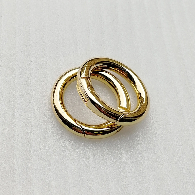 New Fasgion Metal O Ring Buckles Light Gold Metal Round Flat Ring for Bags and Shoes