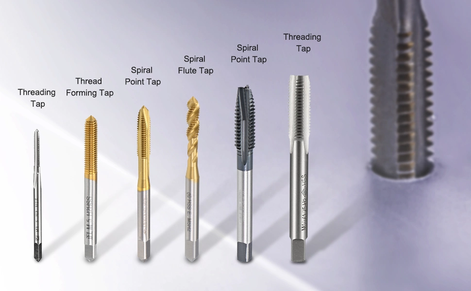 Hsse Spiral Flute Screw Tap with Point and Tin Coating M11*1.25