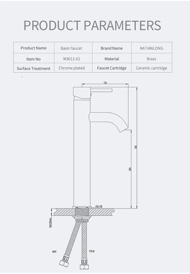 Big Faucet Suppiler Single Lever Brass Basin Faucet