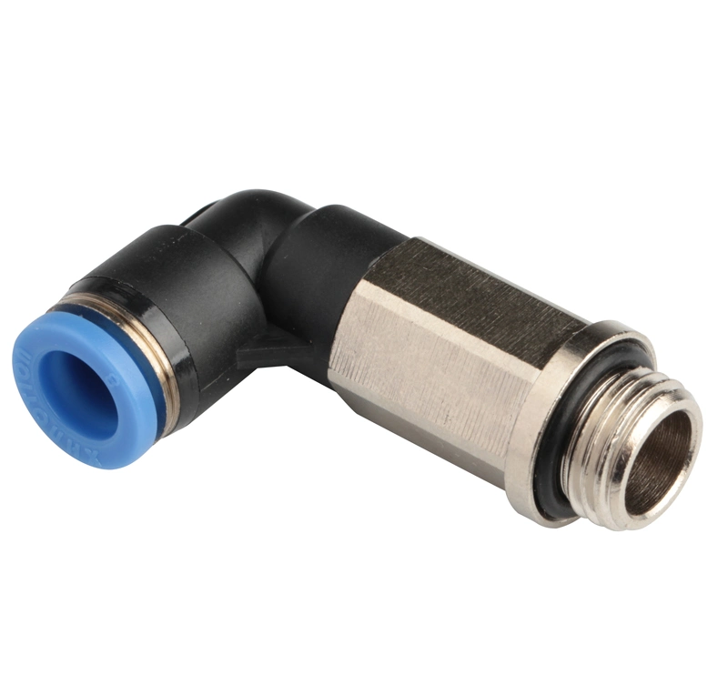 Xhnotion - Pneumatic Plastic Push to Connector Extended Male Elbow 1/4&prime; &prime; BSPP Thread Air Hose Push in Fittings