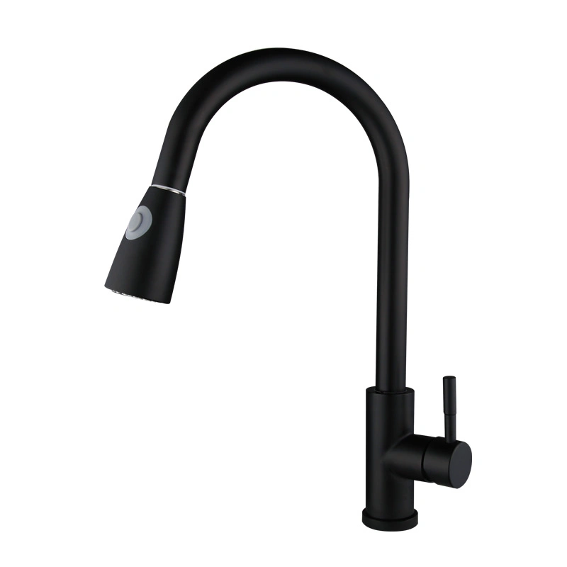 No. 1 Big Supplier for Kitchen Black Mixed Pullout Sink Faucet