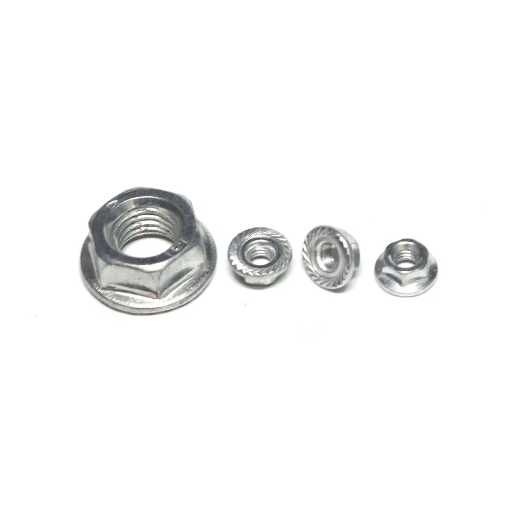 DIN6923 Stainless Steel Carbon Steel M4 M6 M8 Galvanized Nut with Gasket Tooth Nut Hex Nut Hexagon Flange Nut