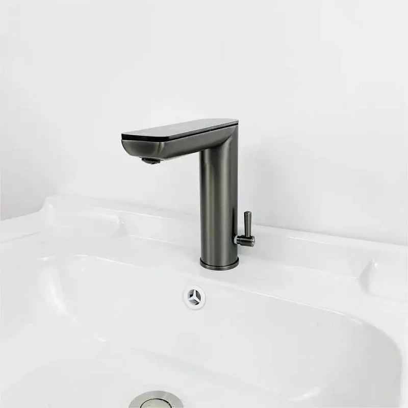 Modern Design Gun Grey Smart Touch Brass Basin Faucet Hot and Cold Mixer Auto Sensor Tap