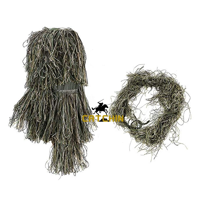 Camorish Ghillie Suit, 3D Camouflage Hunting Apparel Camouflage Camo Tactical Hunting Forest Woodland Ghillie Suit for Hunting, Shooting