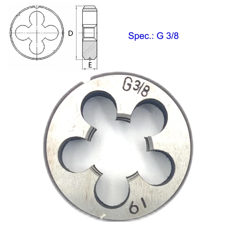 HSS Alloy/Tool Steel External Thread Right/Left Hand Round Thread Die