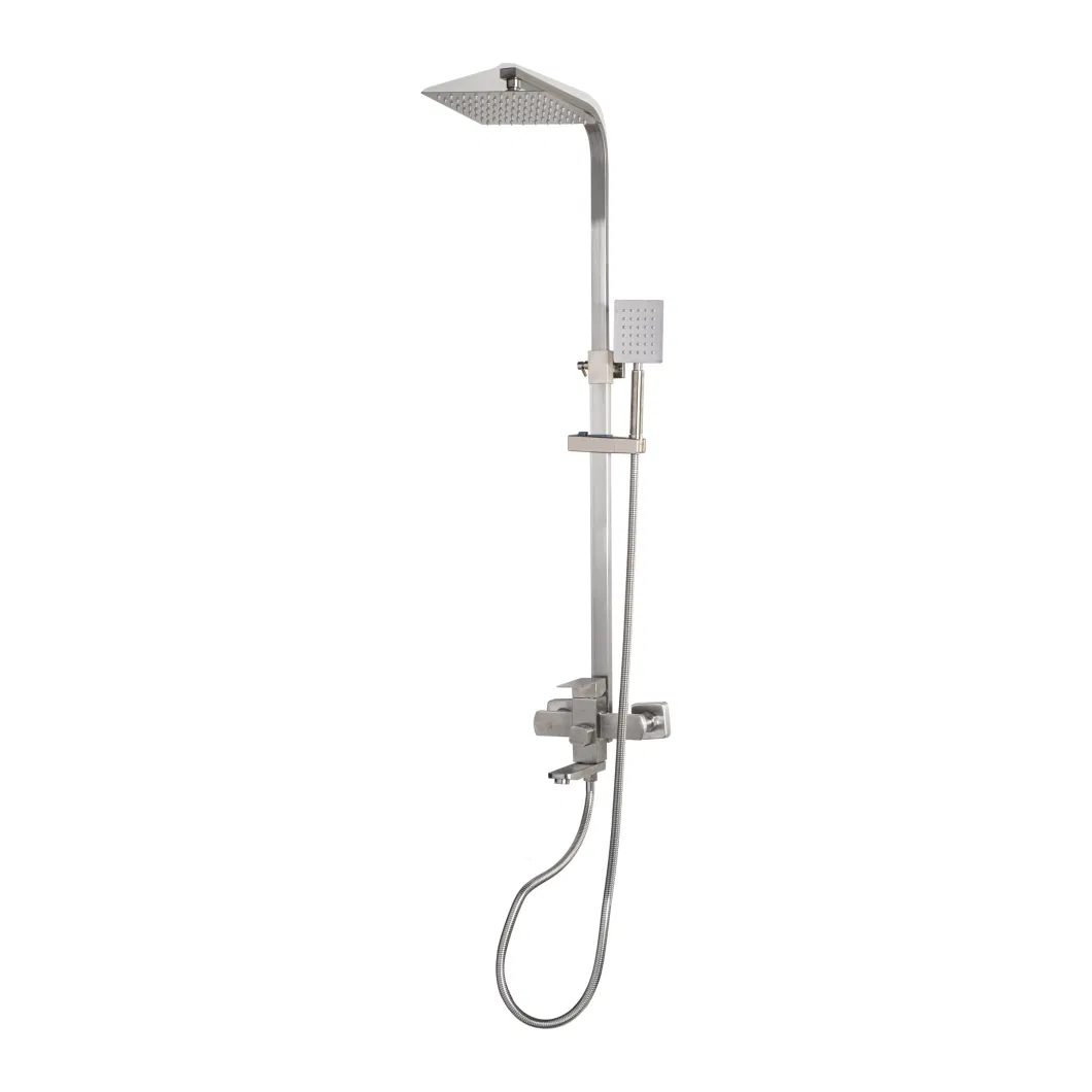 Brass Bathroom Bath Rain Shower System Faucet Mixer Shower Column Thermostatic Shower Set