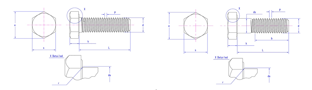 304 316 Stainless Steel Hex Bolt and Nut Sizes M12 Stainless Steel Bolts and Nuts