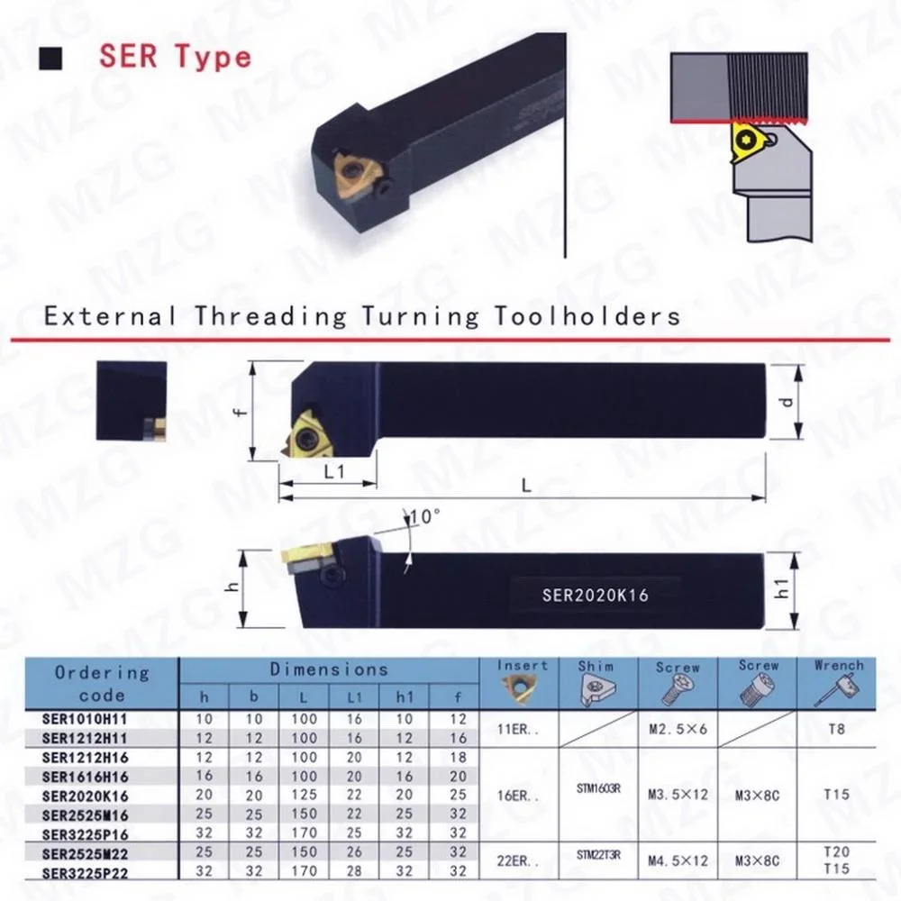 Mts Carbide - High Precision Various Types Solid Carbide 16er AG60 Inserts and Thread Insert Cutting Tools