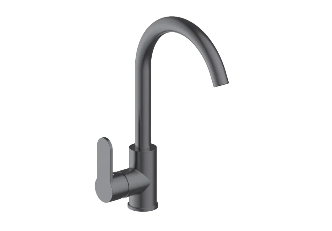 Quatorze Deck Pillar Sink Mixer Tap Gun Grey